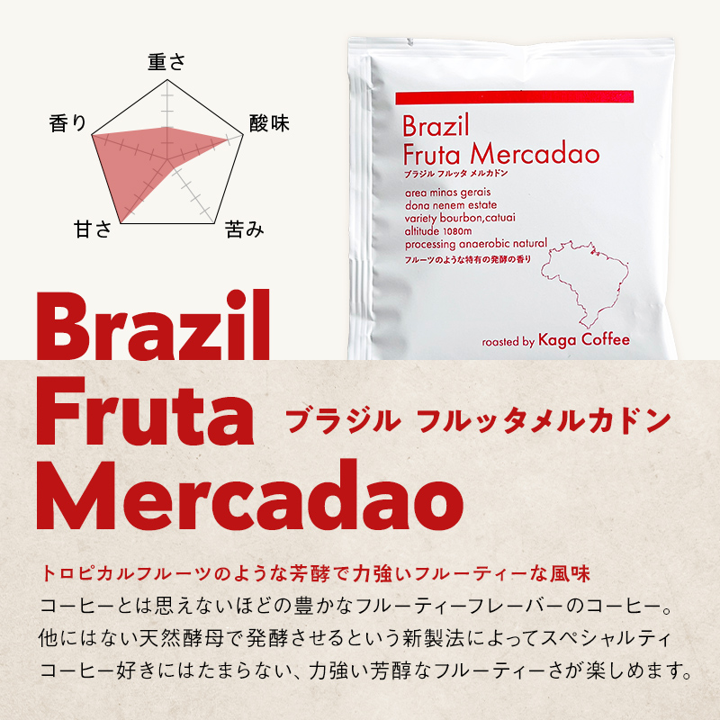 スペシャルティコーヒー・ドリップバッグ大容量12g 16袋お試し詰め合わせセットC タンザニア・モンデュールAA／ブラジル・フルッタメルカドン 珈琲 コーヒー ドリップ 飲料 F6P-2416 セット C