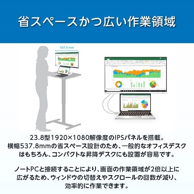EIZOの23.8型(1920×1080)液晶モニター FlexScan EV2460 ホワイト