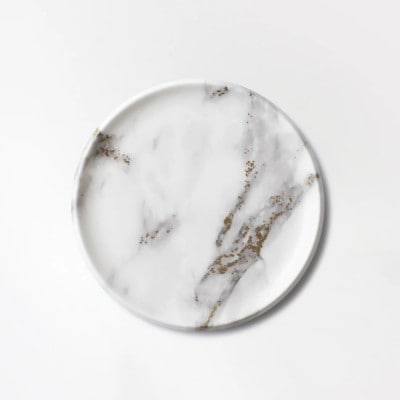 NIKKOの20.5cmプレートセット「マーブルグレー」《ニッコー食器》(11402-0020-5)