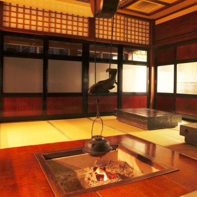 おひとりさま歓迎!平日1名宿泊券自然派な料理旅館一里野高原ホテルろあん1泊2食いろり炭火膳基本プラン