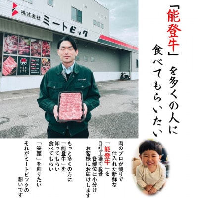 能登牛ロース　(しゃぶしゃぶ/すき焼き)　500g×1パック【配送不可地域：離島】