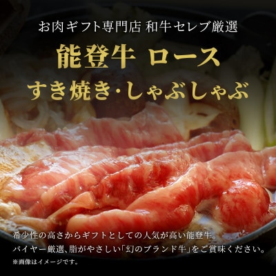 【和牛セレブ】能登牛 牛ロース すき焼き・しゃぶしゃぶ 300g【配送不可地域：離島】