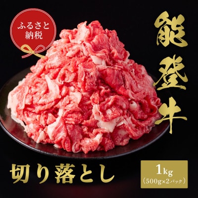 【和牛セレブ】能登牛 切り落とし 1kg(500g×2P)【配送不可地域：離島】