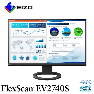 EIZO USB Type-C搭載27型4K液晶モニター FlexScan EV2740S ブラック