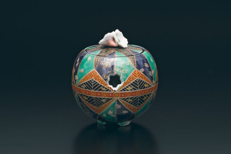 香炉　錦繍手まり　宮本晄作