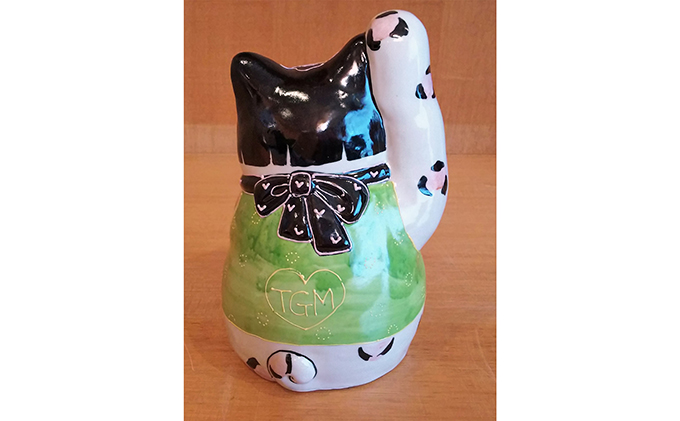 九谷LOVE招き猫「ゆっきー姫　7号」右手あげ