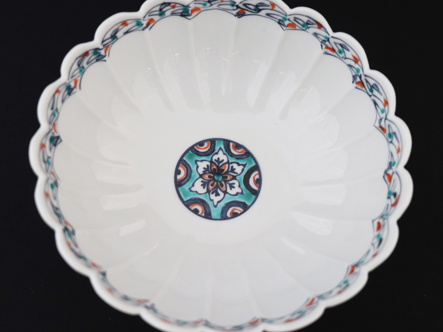 九谷焼　 5.2号鉢　丸小紋　a01