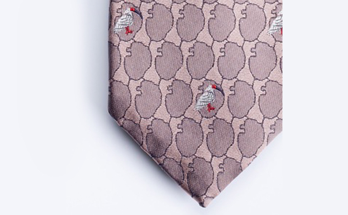 石川の朱鷺ネクタイ 【ピンク】