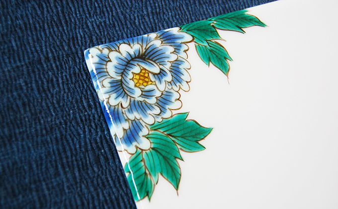 九谷焼 表札「花鳥の図」 糠川孝之作