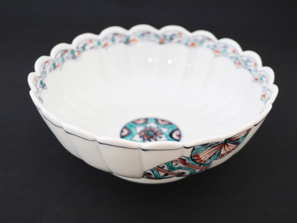 九谷焼　 5.2号鉢　丸小紋　a01