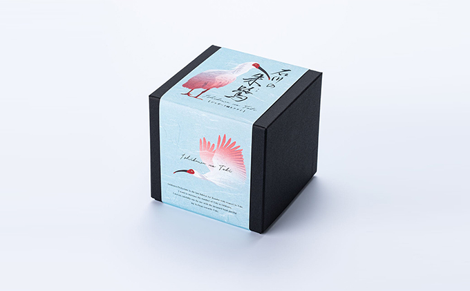 石川の朱鷺ネクタイ 【青】