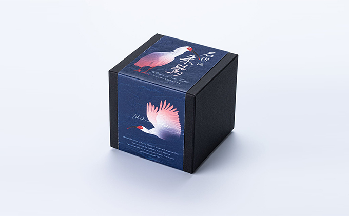 石川の朱鷺ネクタイ 【濃紺】