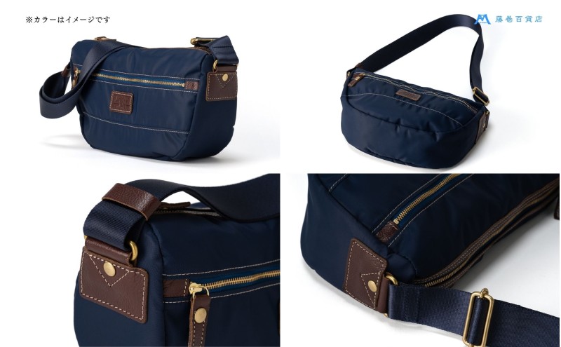 【藤巻百貨店】ダントツ撥水(登録商標) ナイロンショルダーバッグ(ネイビー) Folna 藤巻限定モデル 鞄 ショルダー バック 手提げ ファッション