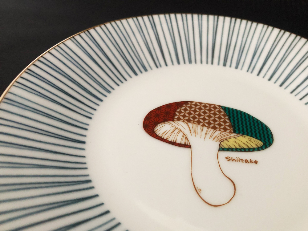 九谷焼　5.2号皿揃　山の幸 （5枚セット）a01