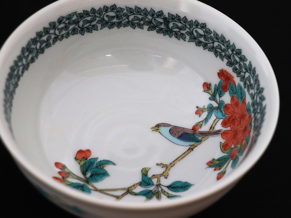 九谷焼　4.2号小鉢揃　花鳥絵変り （5枚セット）a01