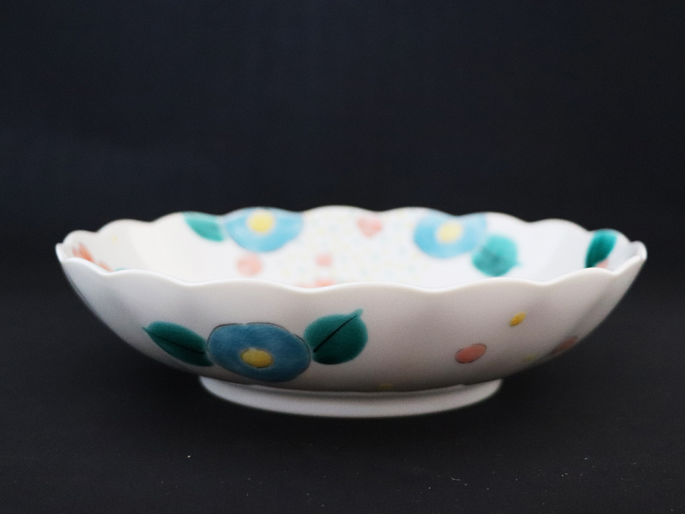 九谷焼　 7号鉢　花ちらし　a01