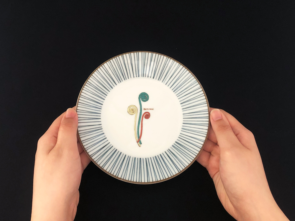 九谷焼　5.2号皿揃　山の幸 （5枚セット）a01