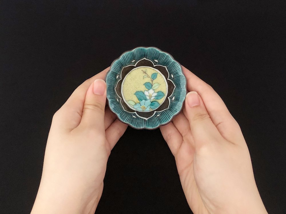 九谷焼　 2.5号小鉢揃　吉田屋草花　a01
