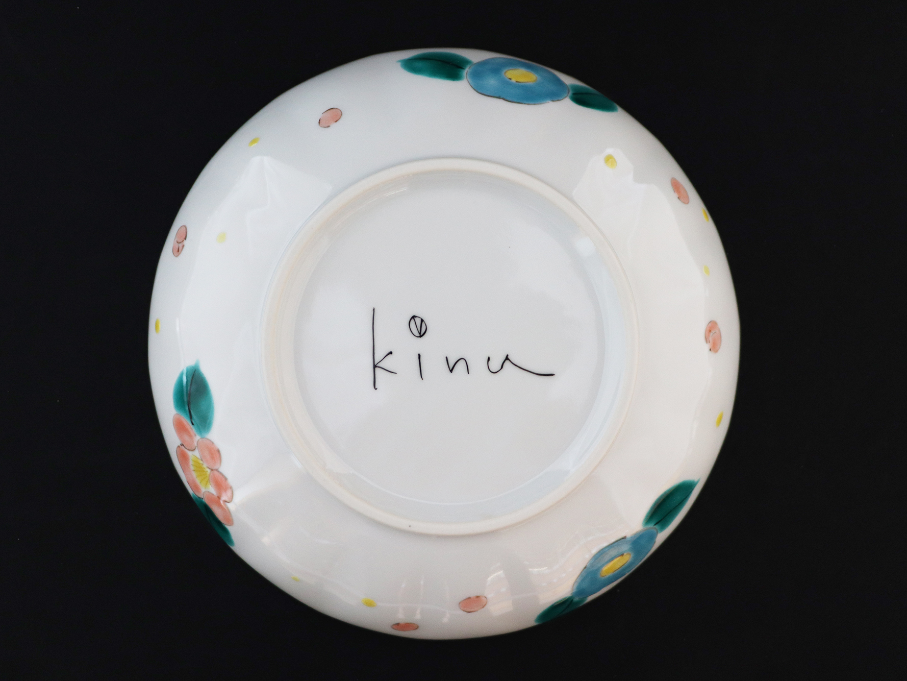 九谷焼　 7号鉢　花ちらし　a01