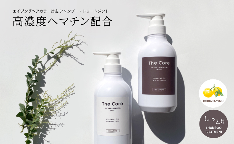 ザ コア[セット]アロマシャンプー&トリートメントモイスト(しっとり/国造ゆずの香)