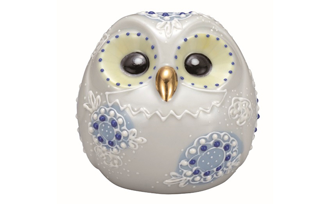 九谷焼 2.2号ふくろう・白盛