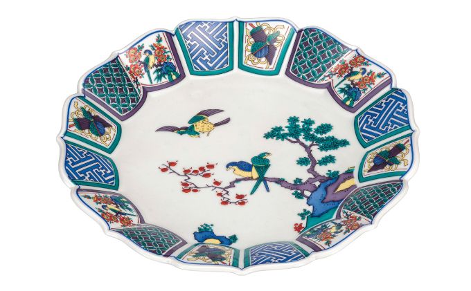 九谷焼　10号盛皿　古九谷　a01