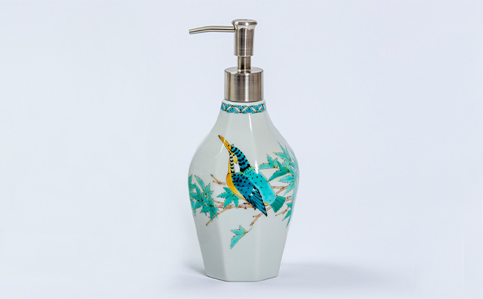 九谷焼ソープディスペンサー（8角）翡翠