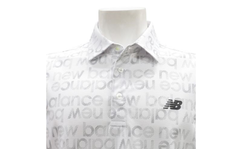 ニューバランスゴルフ ウェア 半袖 ポロシャツ メンズ 通気性 ホワイト 012-6168007 3Lサイズ