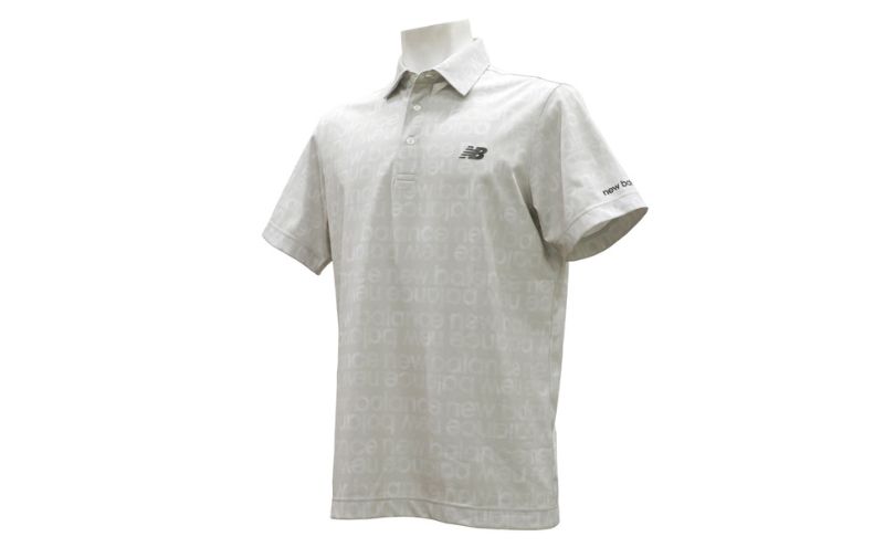 ニューバランスゴルフ ウェア 半袖 ポロシャツ メンズ 通気性 グレー 012-6168007 3Lサイズ