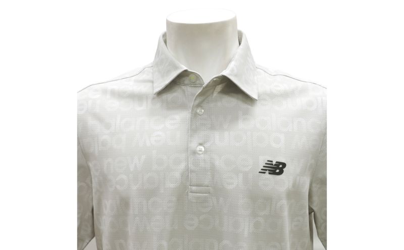 ニューバランスゴルフ ウェア 半袖 ポロシャツ メンズ 通気性 グレー 012-6168007 3Lサイズ
