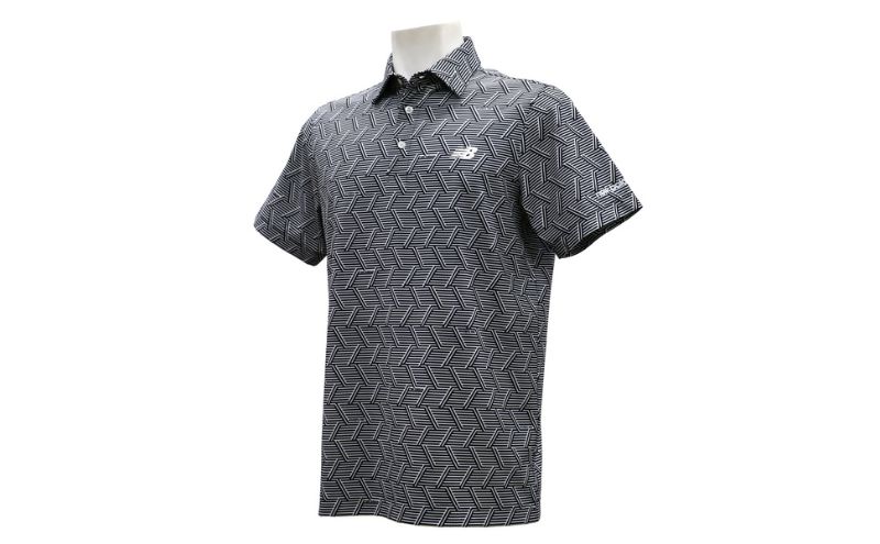 ニューバランスゴルフ ウェア 半袖 ポロシャツ メンズ 通気性 ブラック 012-6168011 Lサイズ