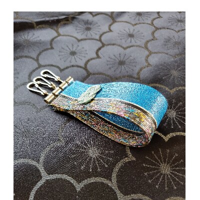 水引　三連キーホルダー(BB)