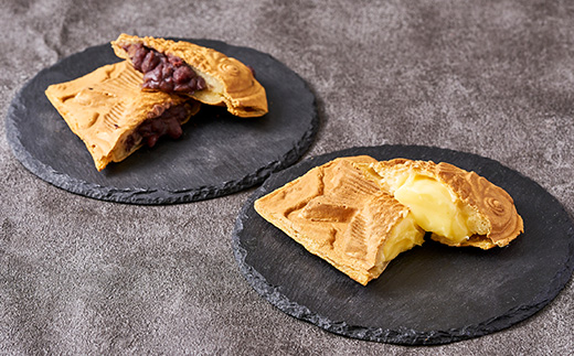 冷凍たい焼き 能登産大納言あずきとカスタード 計8個【配送不可地域：離島】