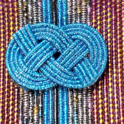 水引　三連キーホルダー(GR)