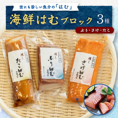 【簡単・便利・味付け不要】海鮮はむブロック3種(ぶり、さけ、たこ)詰合せ【おつまみ・おかずに!】【配送不可地域：離島】