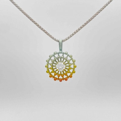 クラフト金澤のチタン製　キュービックジルコニア　ペンダントトップ　ソーニョ2【配送不可地域：沖縄県】