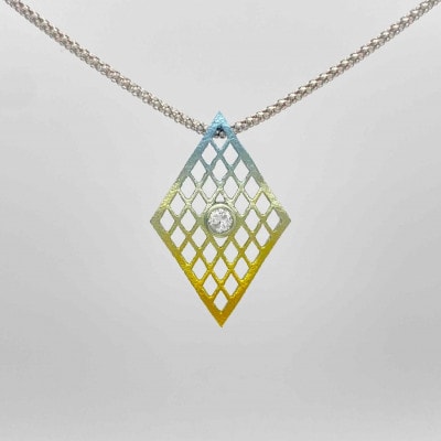 クラフト金澤のチタン製　ダイヤモンド　ペンダントトップ　クアドリ2【配送不可地域：沖縄県】