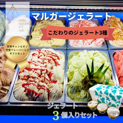 受賞・まるごと能登ジェラート3個【配送不可地域：離島】