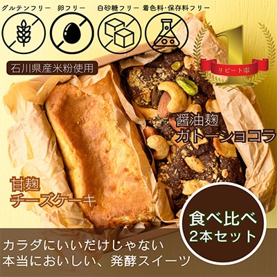 人気NO1発酵ガトーショコラと発酵チーズケーキのセット計500g【配送不可地域：離島】