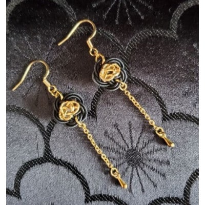 【金沢水引】genol　ピアス　ブラック