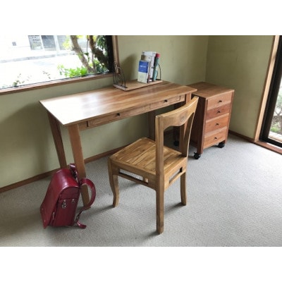 つばきやの学習机W110×D60×H73cm　ナチュラル