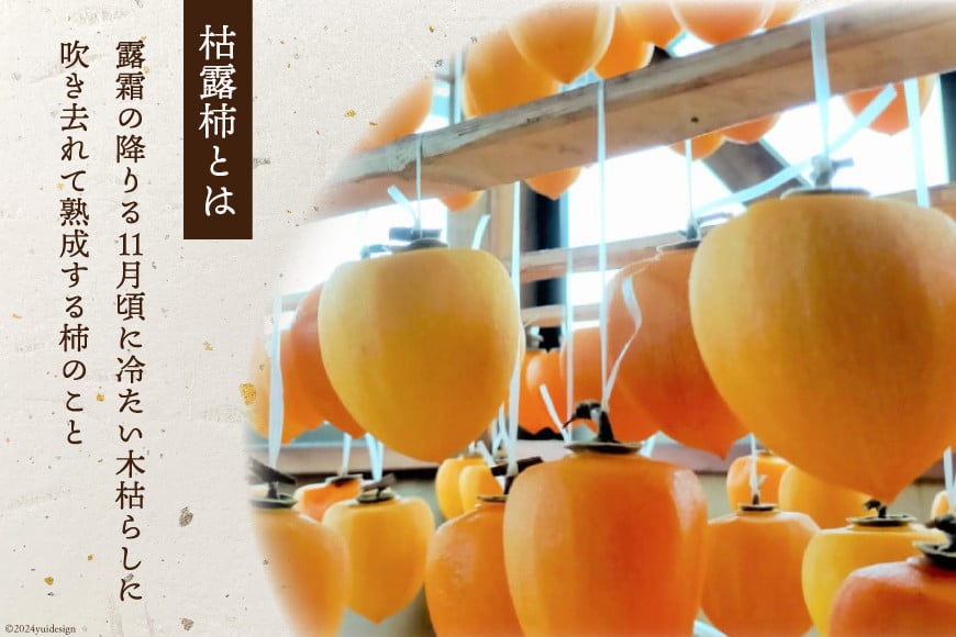 【先行受付】【ギフト用】【令和7年産】 ころ柿 1kg [米吉農園 石川県 志賀町 BA4122] 果物 くだもの 柿 かき 枯露柿 1キロ 熟成 ギフト 期間限定 数量限定