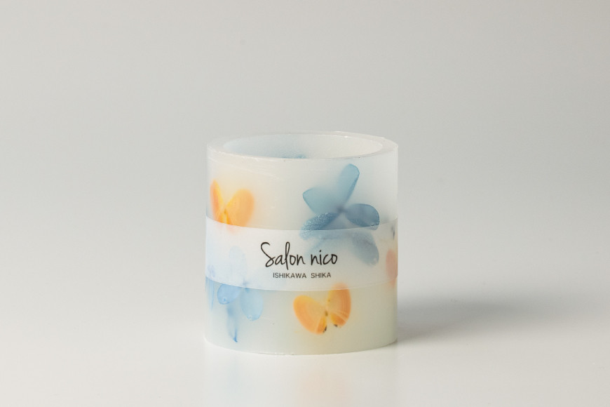 雑貨 さくら貝キャンドルランタン 8cm×8cm×8cm 150g [Salon nico 石川県 志賀町 BU4007] ろうそく不要 電池式 プリザーブドフラワー 癒し