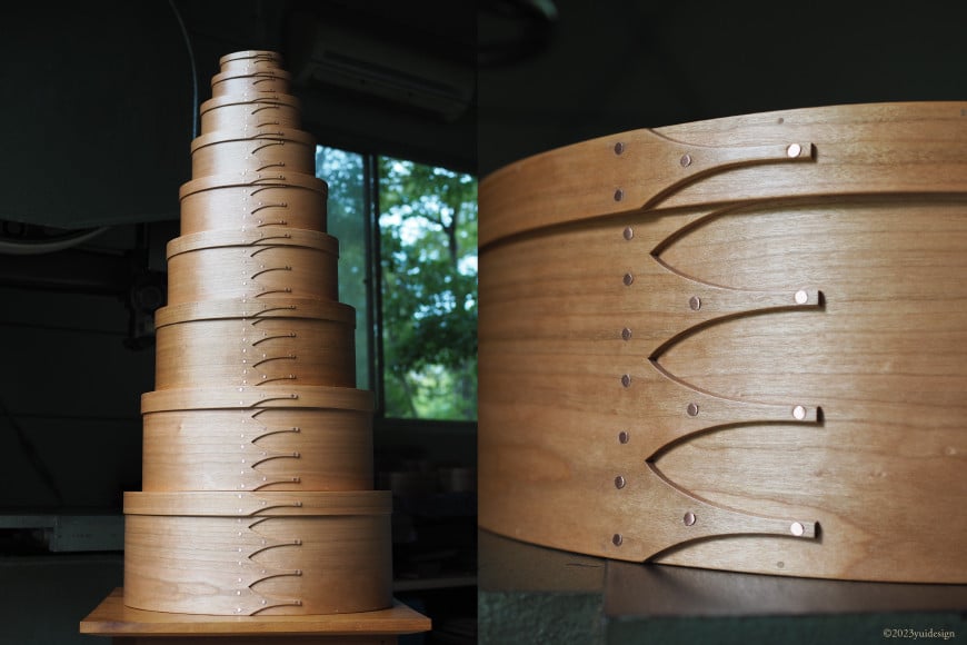 シェーカーオーバルボックス 8号サイズ [Tiny workshop 石川県 志賀町 CA3007] シェーカーボックス オーバルボックス 能登 収納箱 道具箱 手工芸 裁縫