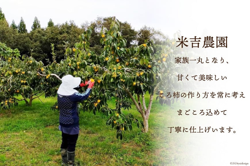 【先行受付】【ギフト用】【令和7年産】 ころ柿 1kg [米吉農園 石川県 志賀町 BA4122] 果物 くだもの 柿 かき 枯露柿 1キロ 熟成 ギフト 期間限定 数量限定