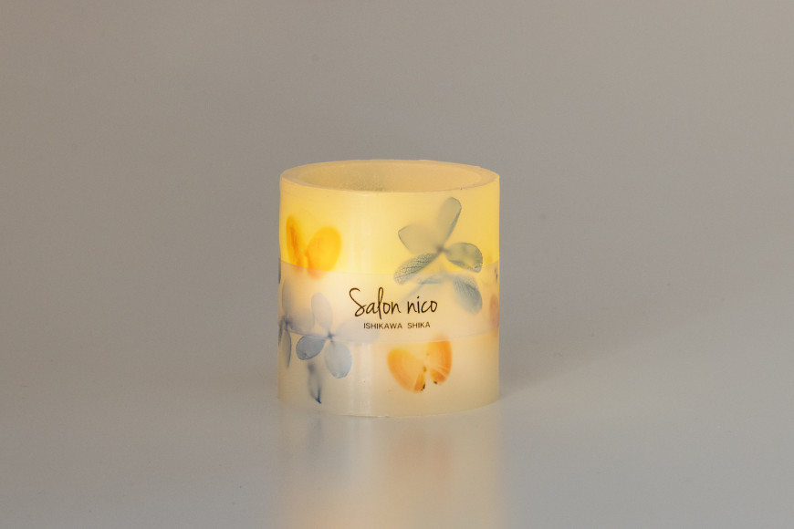 雑貨 さくら貝キャンドルランタン 8cm×8cm×8cm 150g [Salon nico 石川県 志賀町 BU4007] ろうそく不要 電池式 プリザーブドフラワー 癒し