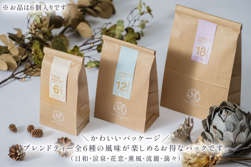ハーブティー バラエティーパック 6個入り [Mary Jimenez 石川県 志賀町 CK3063] ティーバッグ 詰め合わせ ティーパック ひも付き