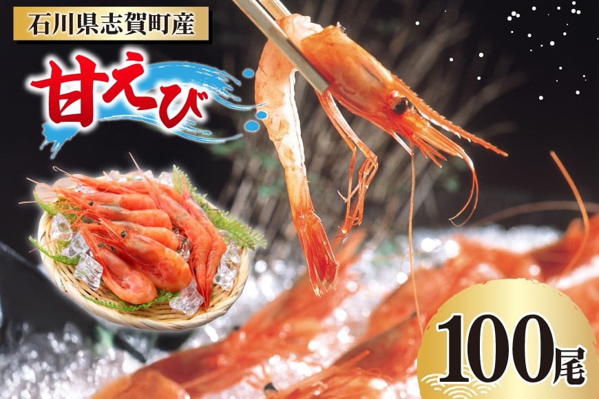 【能登半島 漁協直送！】活〆 甘エビ 100尾 [JF西海 石川県 志賀町 AM4233] エビ 味噌 アヒージョ 殻ごと