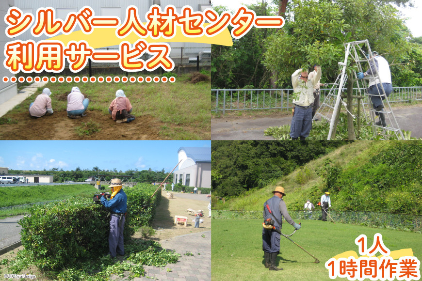 シルバー人材センター利用サービス（１人・１時間作業） [シルバー人材センター 石川県 志賀町 AT4104] 作業 除草 枝切り ゴミ捨て