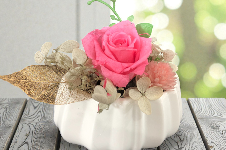 花 プリザーブドフラワー アレンジ スモール ばら1輪 紫陽花 など [littleprincess 石川県 宝達志水町 38601339] お花 プリザーブド フラワー ギフト インテリア 観賞用 小物 お花 花束 長期保存 バラ 薔薇 あじさい